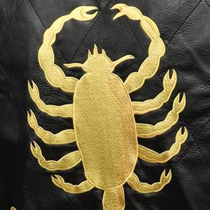 Nouvelles vestes en cuir pour hommes avec broderie et patchwork, logo personnalisé, vestes d'hiver pour l'extérieur, vente en gros, vestes coupe-vent vintage - Product Image 3