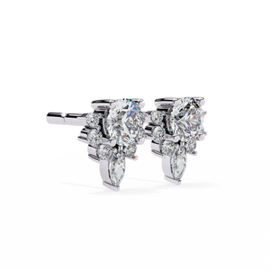 Pendientes de tuerca con diamantes cultivados en laboratorio de oro de 18K, oro de 14K, oro rosa, oro blanco y oro amarillo, versátiles pendientes de aro de oro de 18K - Product Image 4