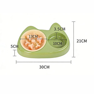 Mangkuk Makan Hewan Peliharaan 2-in-1 Stainless Steel Anti Bocor dengan Alas Silikon Anti Selip untuk Anjing dan Kucing - Product Image 6