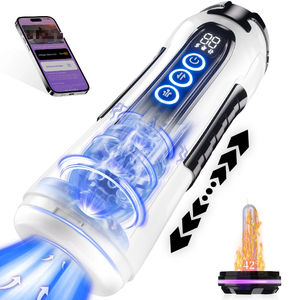 Masturbateur masculin à commande par application, avec fonctions de succion, de poussée et de vibration, pompe à pénis, stimulateur de pénis, vagin de poche, stimulateur de stimulation orale, jouets sexuels pour adultes - Product Image 1