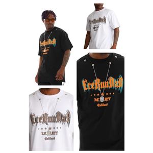 Camiseta Extra Grande, Estilo Urbano, Estampado Vintage, Talla Grande, Algodón Grueso, Elegante, ODM OEM - Product Image 2