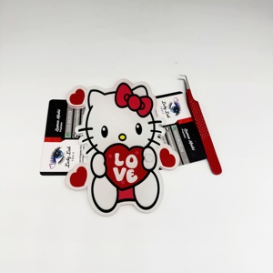 Lucky Lash Tools – Prix de gros : Plateau à cils en acrylique, Plateau magnétique pour cils, Pince à cils, Plateau à cils motif chat mignon, Plateau à cils personnalisé avec logo - Product Image 3