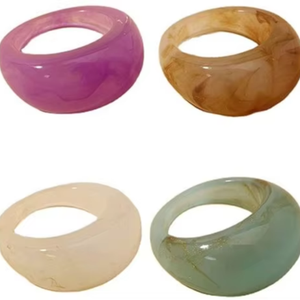 Handmade High Quality <b>Resin</b> <b>Rings</b> Unisex Fashion Jewelry for Parties Anniversaries Gifts - Product Image 1