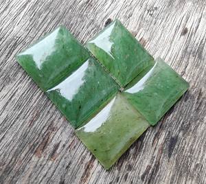 Wholesale IGI Certified Loose Gemstones Natural Aventurine Cabochon Rectangle Shape Flat Back Calibrated Green Baguette Cut All - Product Image 1