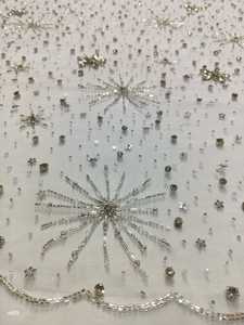 Luxury Rayon Bridal <b>Fabric</b> with Hand Embroidery Breathable Ball Gown Silhouette for Party Evening Dresses - Product Image 6