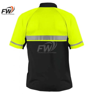 Camiseta de Trabajo de Alta Visibilidad con Cinta Reflectante, Camiseta Polo de Manga Corta para Construcción - Product Image 6