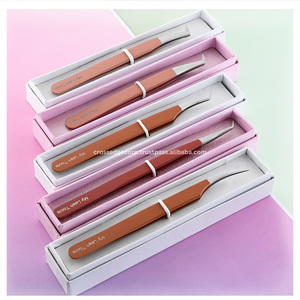 Kit de Herramientas Premium para Extensión de Pestañas, Pinzas para Extensión de Pestañas con Agarre de Fibra, Pestañas de Volumen Curvadas a 90 Grados - Product Image 1