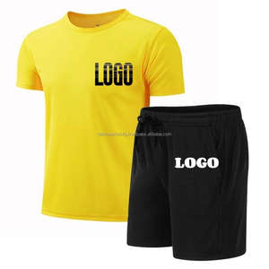 Conjuntos de Camisetas para Eventos, Diseño de Logotipo Personalizado, 50% Algodón, 50% Poliéster, Camisetas de Cuello Redondo y Conjuntos de Pantalones Cortos - Product Image 2