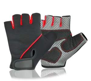 Gants de cyclisme demi-doigts pour hommes, antidérapants avec absorption des chocs, respirants et confortables. - Product Image 2
