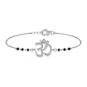 Compre Pulseras Mangalsutra de Plata Pura con Cuentas Finas, Regalo para Esposas - Product Image 1