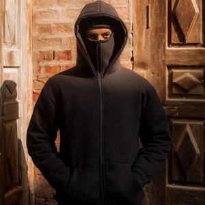 Sudadera con Capucha de Alta Calidad para Hombre, Estilo Urbano, de Felpa Francesa, de Algodón, Personalizable, con Capucha y Pasamontañas - Product Image 4