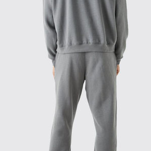 Chándal estampado de dos piezas de alta calidad 2026, conjunto de jersey liso, chándal personalizado de gran tamaño de algodón 100% para hombre, servicio OEM - Product Image 4