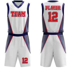 Vente chaude Ensemble d'uniformes de basket-ball à séchage rapide LOGO personnalisé avec nouveau design et caractéristique respirante Vêtements de basket-ball sublimés - Product Image 6