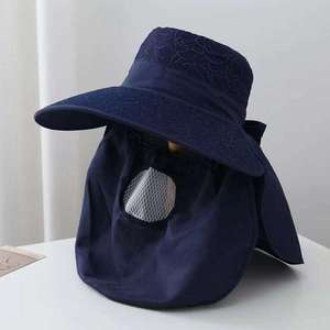 Chapeau de pêche universel pour hommes et femmes, chapeau de randonnée en plein air, chapeau de soleil, couvre-visage, chapeau à écharpe résistant aux UV - Product Image 2