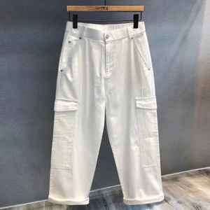 กางเกงคาร์โก้เอวกลางสำหรับผู้หญิง ผ้าฝ้าย 100% ซิปหน้า กางเกงวอร์มฤดูหนาว ผ้าไม่เป็นขุย สไตล์ลำลอง - Product Image 3