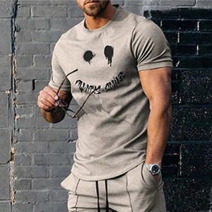 Summer Men Sets Short Sleeve+T Shirt <b>Pants</b> <b>Suits</b> Streetwear Casual Tops Street Sportswear Men's Trend Print Casual Tracksuits - Product Image 2