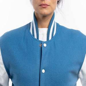 Veste universitaire pour femme en toile brute, couleur personnalisée, imperméable et respirante, design décontracté pour l'hiver, vente en gros - Product Image 5