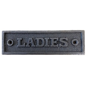 Plaque de porte en fonte de style antique pour femmes, plaque de porte murale d'extérieur pour maison, hôtel, bureau, école, restaurant - Product Image 1