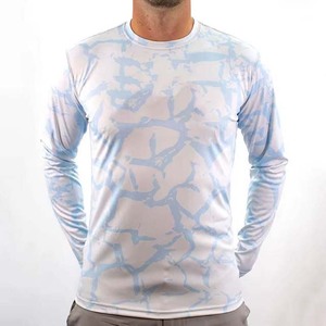 Venta directa de fábrica, superventas, camisetas de pesca transpirables UV para hombre, ropa deportiva, patrón de impresión personalizado, camisetas bajas por sublimación - Product Image 6