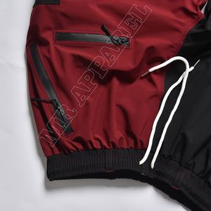 2025 confortable imperméable coupe-vent pantalon taille élastique hommes pantalon couleur unie surdimensionné pantalon ample avec grande poche - Product Image 4