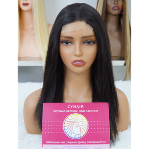 Pelucas de cabello humano Natural Remy vietnamita de doble dibujado de alta calidad al por mayor 100% cabello liso Natural - Product Image 1