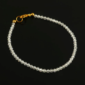 Venta al por mayor personalizado 3mm redondo Natural Zirconia Micro facetado cuentas redondas pulsera de piedra para hombres y mujeres joyería de moda elástica - Product Image 4