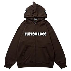 Broderie personnalisée/impression bouffante/impression/strass surdimensionné Zip Up sweats à capuche unisexe - Product Image 6