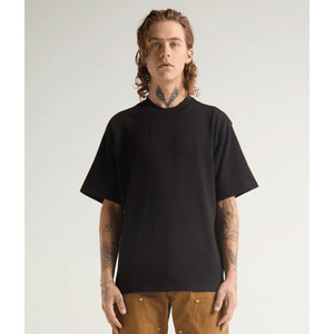 T-shirt à manches courtes à col ras du cou confortable de base Logo sur le dos T-shirt en jersey lourd coupe ample vierge - Product Image 1