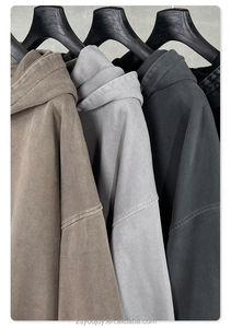 เสื้อฮู้ดของผู้ชายผ้าฟลีซผ้าฝ้าย100% บ็อกซี่เกรดดีพิมพ์ลายวินเทจสำหรับฤดูหนาว - Product Image 5