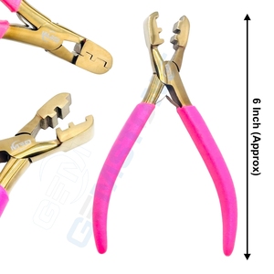 Pinza de Acero Inoxidable Dorada para Crimpar Extensiones de Cabello |   Herramienta para romper la unión de queratina |   Extensiones de Cabello Reutilizables y Duraderas - Product Image 2