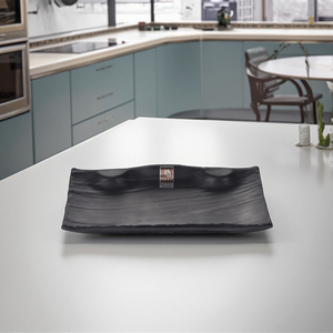 Assiette à sushi rectangulaire, assiette en plastique mélamine avec logo personnalisable - Product Image 3