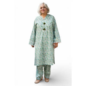 Camisa de Lino Estampada de 1 Pieza SL-52056 con Decoración de Borlas - Product Image 1