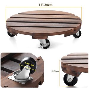 Support de plante sur roulettes, base roulante robuste pour jardinières d'intérieur et d'extérieur - Product Image 3
