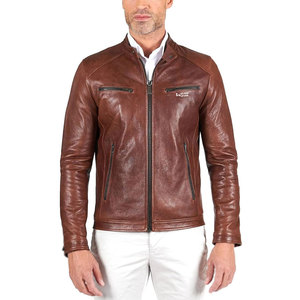OEM fabricado en fábrica hecho hombres chaquetas de cuero de moda/logotipo personalizado y diseño de chaquetas de cuero de los hombres - Product Image 1
