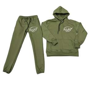 2025 nouveautés hommes haute qualité 100% coton plaine survêtement respirant Jogging sport ensembles grande taille pour l'hiver imprimé - Product Image 4