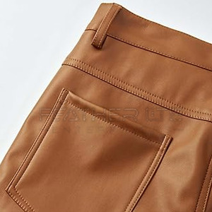 Pantalones de cuero personalizados de alta calidad para hombre, ropa de invierno para hombre, pantalones de cuero para exteriores, en stock - Product Image 6