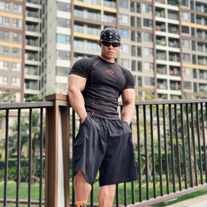 Camiseta deportiva acanalada SP04 hecha de tela elástica transpirable diseñada para el entrenamiento de gimnasia con una comodidad de estilo Atlético elegante - Product Image 1