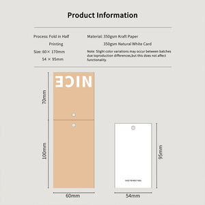 Etiquetas Colgantes de Papel Ecológicas con Impresión Personalizada para Ropa, Bolsas y Zapatos con Logotipo y Cordón - Product Image 3