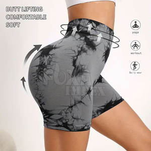 Custom New Design Gym Workout Fitness <b>Leggings</b> Shorts High Waist Breathable Women <b>Leggings</b> Shorts - Product Image 4