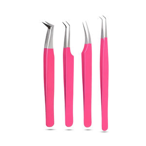 Juego de 3 pinzas para pestañas con logotipo personalizado, pinzas de acero de etiqueta privada para cosméticos y suministros de belleza - Product Image 3