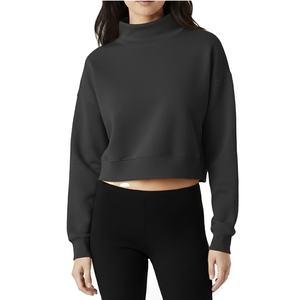 Sweat-shirt d'hiver décontracté à col montant, coupe ample, manches longues, personnalisé, pour femme, lavé, pour l'extérieur, 2026 - Product Image 2