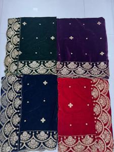 Velvet Wedding Dupatta Elegant <b>Scarf</b> and Shawl for Special Occasions - Product Image 4