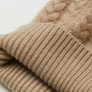 Hot Sale Cable Knit Cashmere Wool Hat Beanie Warm Winter Soft Knitted Kids or Adults Knit Hats Beanie - Product Image 5