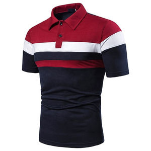 Personalizado bordado de los hombres de golf para Polo camiseta de lona a rayas de los fabricantes personalizados para Polos de diseño de patrón sólido - Product Image 2