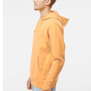 Sudaderas con capucha 70/30 algodón/poliéster reciclado Capucha de 3 paneles Bolsillo canguro Mangas con puños y dobladillo Logotipo en sudaderas con capucha derecha - Product Image 1