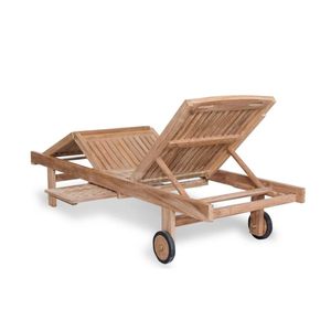 Chaise longue de jardin moderne Savannah, lit de repos en teck massif, mobilier de patio, de piscine, de villa, pour hôtel, complexe hôtelier, usage commercial - Product Image 4