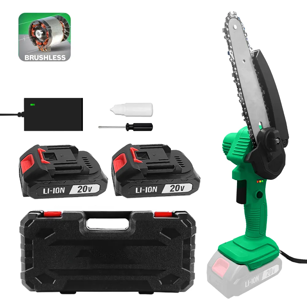 electric chainsaw 6 inch Portable Power Tools Electric Tree Cutting Cordless Chain Saw electric lithium chainsaw battery