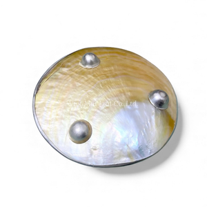 Plat à caviar en nacre fait à la main pour le dessert et le service de caviar, utilisation sur table, fabriqué au Vietnam - Product Image 2