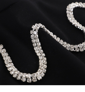 2025 T-shirt 100% coton strass T-shirt hommes T-shirt transfert T-shirt avec strass haute qualité luxe blanc décontracté - Product Image 3