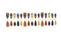 NBL-JX-44 Halloween 3D Ghost Bat Spider Almond Press on Nails Réutilisables Couverture Complète Faux Ongles Embossés 24 Pièces